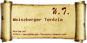 Weiszberger Terézia névjegykártya